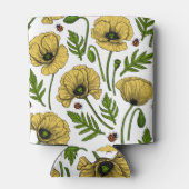 Gelbe Mohn und Ladybugs Dosenkühler (Rückseite)