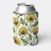Gelbe Mohn und Ladybugs Dosenkühler (Kanne Rückseite)