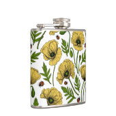 Gelbe Mohn und Ladybugs Flachmann (Rechts)