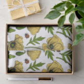 Gelbe Mohn und Ladybugs Seidenpapier (Geschenk)