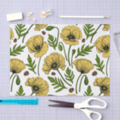 Gelbe Mohn und Ladybugs Seidenpapier (Handwerk)