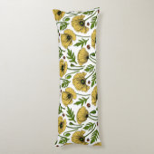 Gelbe Mohn und Ladybugs Seitenschläferkissen (Rückseite (Vertikal))