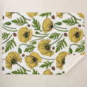 Gelbe Mohn und Ladybugs Sherpadecke (Vorderseite (Horizontal))