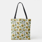 Gelbe Mohn und Ladybugs Tasche (Rückseite)