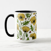 Gelbe Mohn und Ladybugs Tasse (Links)