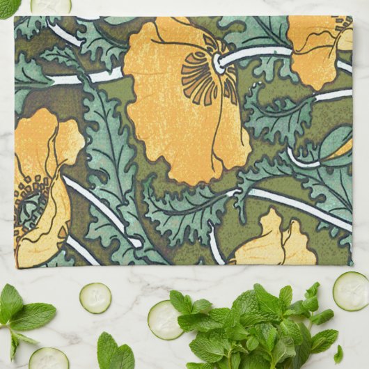 Gelbe Mohnblume Handtuch (Gefaltet)