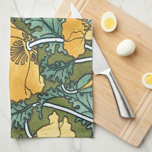 Gelbe Mohnblume Handtuch (Viertel Falte)