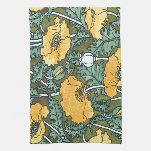 Gelbe Mohnblume Handtuch (Vertikal)