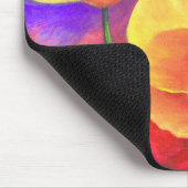 Gelbe Mohnblumen-Blumen-Malerei-Kunst Mousepad (Ecke)