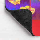 Gelbe Mohnblumen-Blumen-Malerei - multi Mousepad (Ecke)