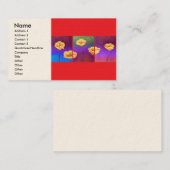 Gelbe Mohnblumen-Blumen-Malerei - multi Visitenkarte (Vorne/Hinten)