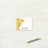 GELBE MOHNBLUMEN DES CHIC-POST-IT-NOTE_MOD POST-IT KLEBEZETTEL (Auf Schreibtisch)