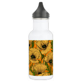 Gelbe Mohnblumen Edelstahlflasche (Links)