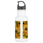 Gelbe Mohnblumen Edelstahlflasche (Rückseite)