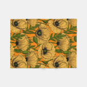 Gelbe Mohnblumen Fleecedecke (Vorderseite (Horizontal))