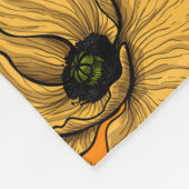 Gelbe Mohnblumen Fleecedecke (Ecke)