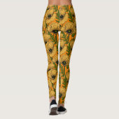 Gelbe Mohnblumen Leggings (Rückseite)
