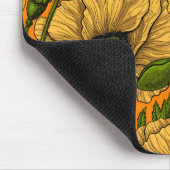 Gelbe Mohnblumen Mousepad (Ecke)