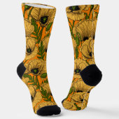 Gelbe Mohnblumen Socken (Gewinkelt)