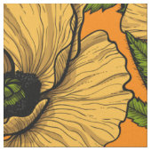 Gelbe Mohnblumen Stoff (Nahaufnahme)