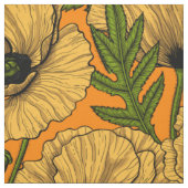 Gelbe Mohnblumen Stoff (Muster)