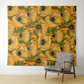 Gelbe Mohnblumen Wandteppich (Beispiel (Horizontal))