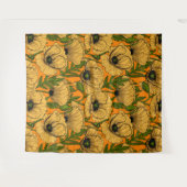 Gelbe Mohnblumen Wandteppich (Vorderseite (Horizontal))