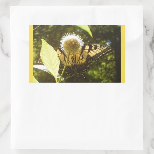 Gelbe Monarchaufkleber Rechteckiger Aufkleber (Tasche)