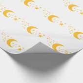 Gelbe Mondsterne Geschenkpapier (Ecke)