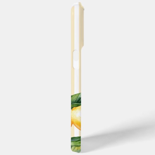 Gelbe Mongram Lemon Eleganter Streifen Mittelmeer Case-Mate iPhone Hülle (Rückseite / Rechts)