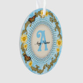 Gelbe Monogramm-Daisy Ornament (Vorderseite)