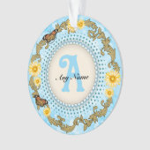 Gelbe Monogramm-Daisy Ornament (Vorderseite)