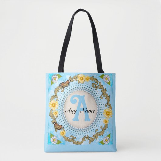 Gelbe Monogramm-Daisy  Tasche (Vorderseite)