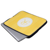 Gelbe Monogramm-Laptop-Hülse Laptopschutzhülle (Vorne Knopf)