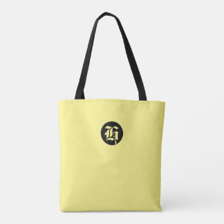 Gelbe Monogramm Totbeutel Tasche
