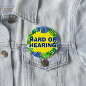 Gelbe Monstera-Dschungel-Blätter hören Button (Beispiel)