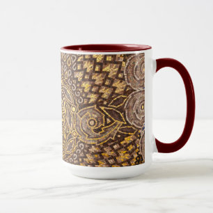 Gelbe Mosaik-Details, Deutschland Tasse