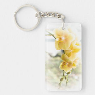 Gelbe Moth Orchid im Sonnenschein Schlüsselanhänger