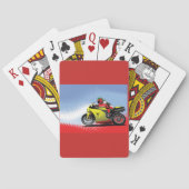 Gelbe Motorrad Spielkarten (Rückseite)
