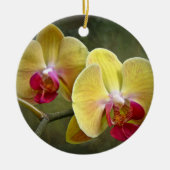 Gelbe Motten-Orchideen - Phalaenopsis Keramikornament (Vorne)