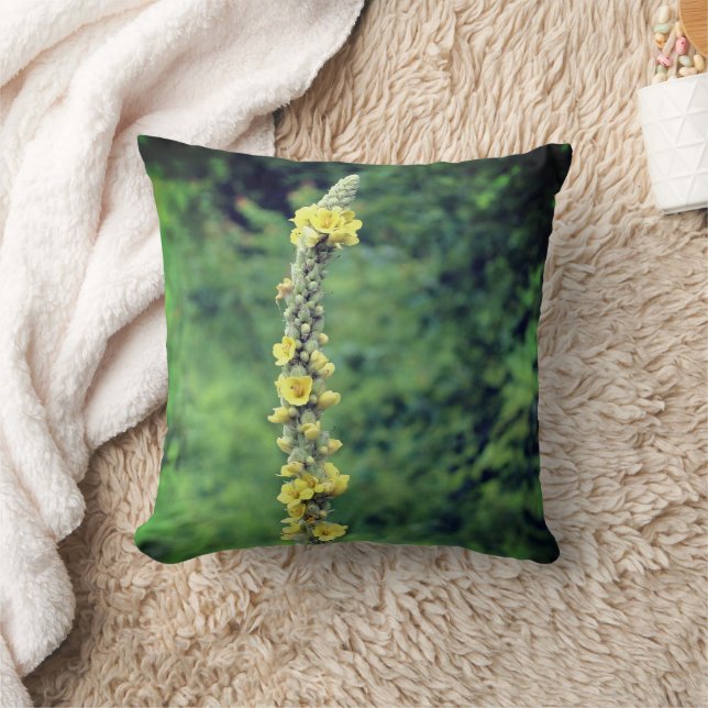 Gelbe Mullein-Wildblume Kissen (Decke)