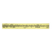 Gelbe Musiknoten Satinband (Vorderseite)