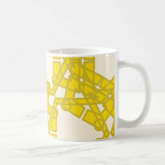 Gelbe Muster-Tasse Kaffeetasse