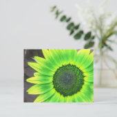 Gelbe N Grüne Sonnenblume Postkarte (Stehend Vorderseite)