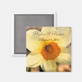 Gelbe Nadelflora speichern das Datumsmagazin Magnet (Vorderseite/Rückseite)