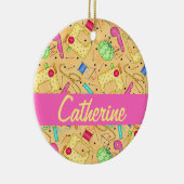 Gelbe Nähbegriffe Kunstname Personalisiert Keramikornament (Rechts)