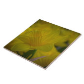 Gelbe Narzellen Keramik Fliese (Seite)