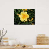 Gelbe Narzisse Blume abstrakte Originalkunst Poster (Küche)