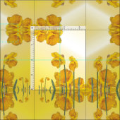 Gelbe Narzisse Daffodil Retro Vintages Aussehen Stoff (Kachel)