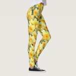Gelbe Narzisse mit Blumen Leggings<br><div class="desc">Diese ChicblumenLeggings kennzeichnen ein gelbes Narzissenmuster. Tragen Sie sie in der Art! Entworfen durch weltberühmtes Künstler ©Tim Coffey.</div>